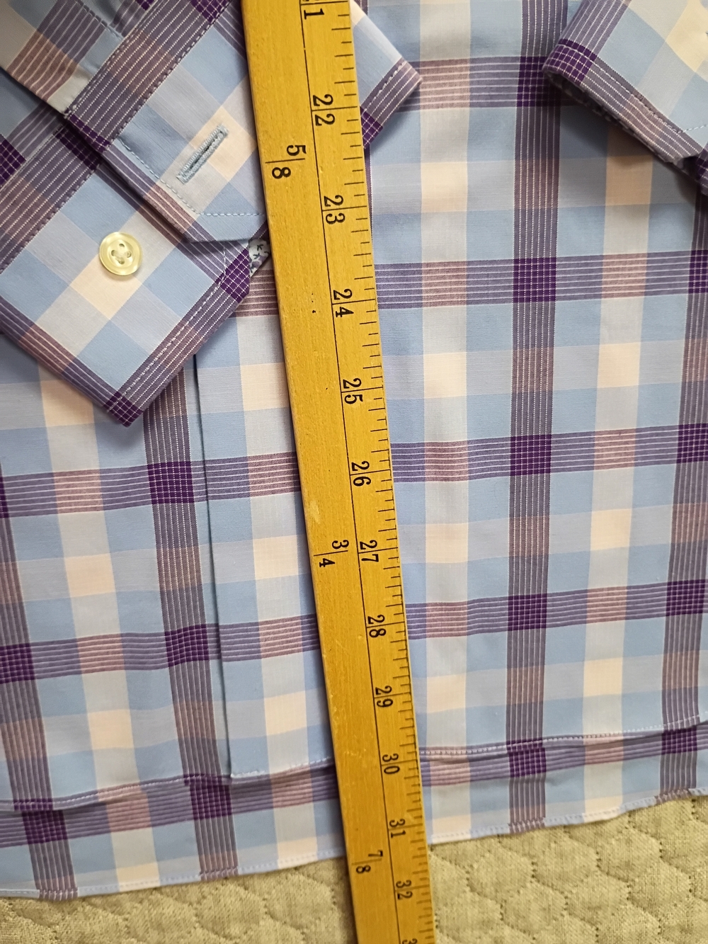 Egara XXL Slim Fit Button-Up Shirt in Blue and White Microprint LOT OF 2 SHIRTS - Picture 6 of 10